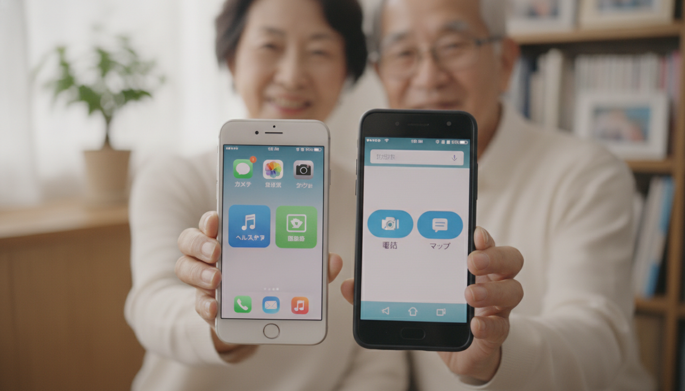 高齢者 iPhone Android どっち 向き？