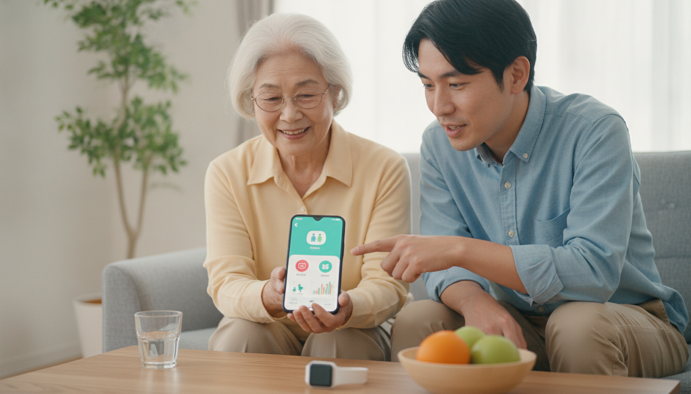 高齢者の方が使いやすく継続できるアプリを選ぶのが最適です