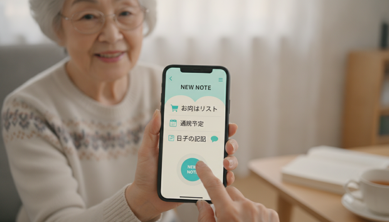 シニア世代が使いやすいスマホのメモアプリとは